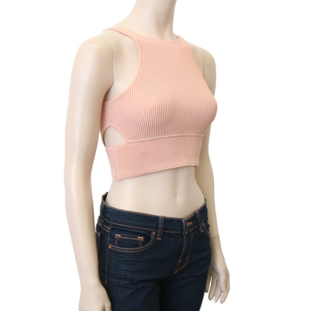Jonathan Simkhai Stretch-Knit Ribbed Crop Top - Picture 3 of 8